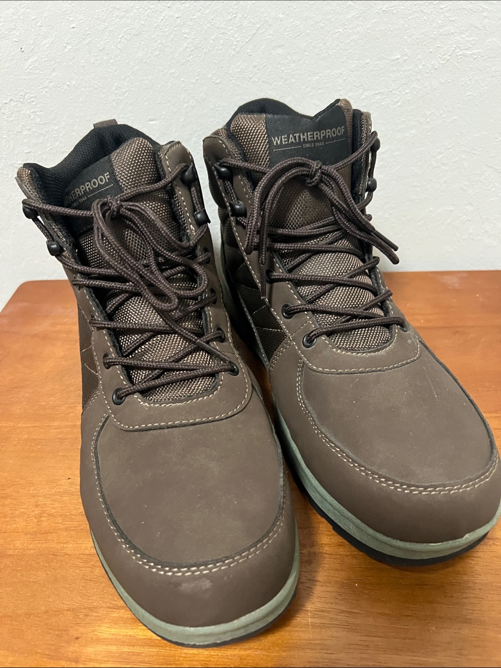 Weatherproof Men's Dark Brown Waterproof Hiking Boots